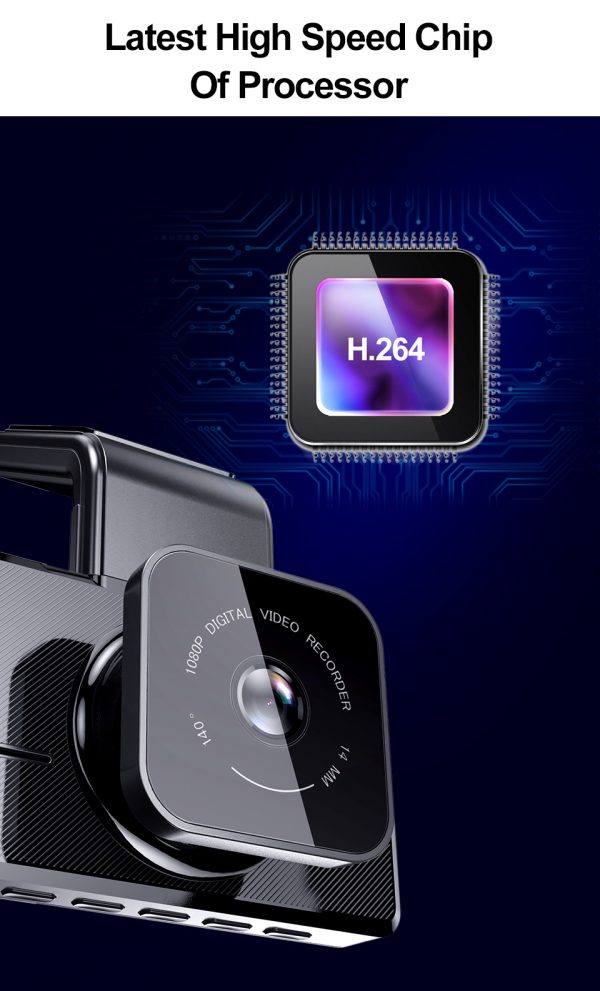 car DVR built-in latest high speed chip of processor