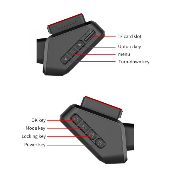 3" mini hidden car dash camera key function