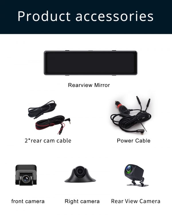 accessories of rearview mirror car dashcam