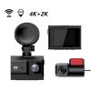 4k+2k dual lens high definition car DVR