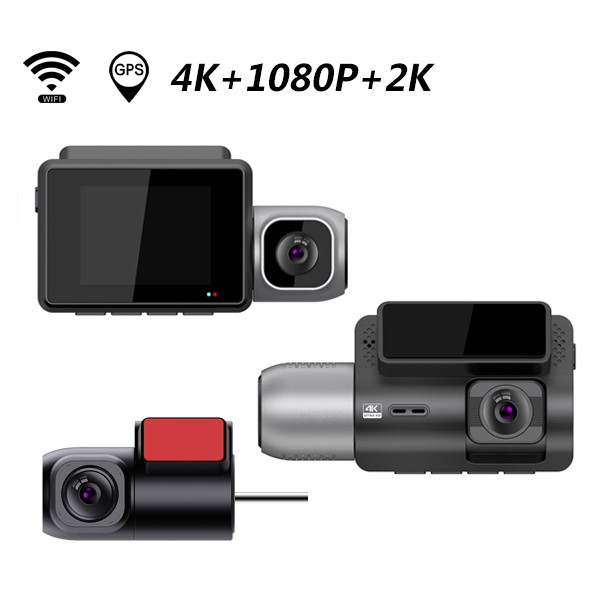 real 4k 3CHs WIFI car recorder